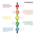 Structure timeline. 5 Steps vertical timeline