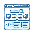 structured data markup seo icon doodle illustration