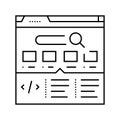 structured data markup seo line icon vector illustration Royalty Free Stock Photo