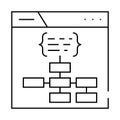 structured data markup seo line icon vector illustration Royalty Free Stock Photo