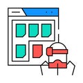 structured data seo icon color illustration