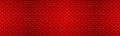 Structured red perforated metal texture header. Aluminium grating banner. Abstract metallic background