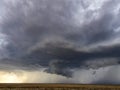 Structured Thunderstorm with Ragged Wall Cloud Royalty Free Stock Photo