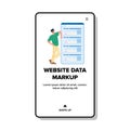 structured website data markup vector