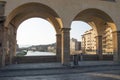 Structures along the Arno River in Florence