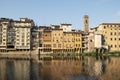 Structures along the Arno River in Florence