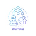 Structuring blue gradient concept icon