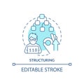 Structuring turquoise concept icon