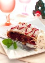 Strudel with apples and cherries