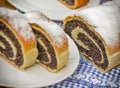 Strudel with poppy seeds Royalty Free Stock Photo