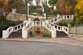 Strudlhofstiege an old staircase in Vienna autumn Royalty Free Stock Photo