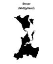 Struer outline map Royalty Free Stock Photo