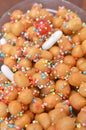 Struffoli christmas italian pie with honey traditional dessert from neaples city