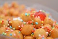 Struffoli christmas italian pie with honey traditional dessert from neaples city