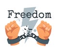 Struggle for freedom concept Royalty Free Stock Photo