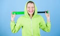 Struggle for justice. Street life. Sporty girl fighter. happy woman with bat. Sport equipment. Fighting with aggression Royalty Free Stock Photo