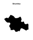 Strumitsa outline map Royalty Free Stock Photo