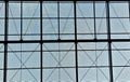 strut, suspended glass roof above the building entrance. bus station Royalty Free Stock Photo