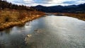 3137.The Stryi River flows in the Carpathian Mountains Royalty Free Stock Photo