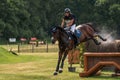 Strzegom Horse Trials, Morawa, Poland - June, 25, 2022: Belgian Julia Schmitz on horse Lady Like, on the Cross Country