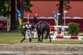 Strzegom Horse Trials, Morawa, Poland - June, 25, 2022: Chinese Yingfeng Bao on horse Flandia 2.The rider fell off his horse
