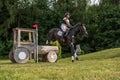 Strzegom Horse Trials, Morawa, Poland - June, 25, 2022: Dutch Merel Blom on horse Corminta vom Gwick, on the Cross Country