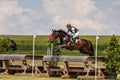 Strzegom Horse Trials, Morawa, Poland - June, 25, 2022: German Jule Wewer on horse Snipes, on the Cross Country