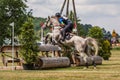 Strzegom Horse Trials, Morawa, Poland - June, 25, 2022: Italian Elisa Vincenti on horse Herminia, on the Cross Country