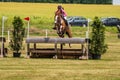 Strzegom Horse Trials, Morawa, Poland - June, 25, 2022: Polish Wiktoria Knap on horse Quintus 134, on the Cross Country Royalty Free Stock Photo