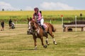 Strzegom Horse Trials, Morawa, Poland - June, 25, 2022: Polish Wiktoria Knap on horse Quintus 134, on the Cross Country Royalty Free Stock Photo