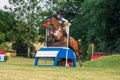 Strzegom Horse Trials, Morawa, Poland - June, 25, 2022: Swedish Anna Svane on horse Elektronic, on the Cross Country Royalty Free Stock Photo