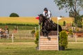 Strzegom Horse Trials, Morawa, Poland - June, 25, 2022: Swedish Christoffer Forsberg on horse Supermann, on the Cross Country Royalty Free Stock Photo