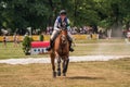 Strzegom Horse Trials, Morawa, Poland - June, 25, 2022: Swedish Stina Arosenius on horse Lorelei-L, on the Cross Country