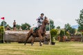 Strzegom Horse Trials, Morawa, Poland - June, 25, 2022: Swiss Melody Johner on horse Cepage de Fay, on the Cross Country Royalty Free Stock Photo