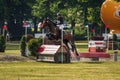 Strzegom Horse Trials, Morawa, Poland - June, 25, 2022: Swiss Valentine Ray on horse Alienor d`Agenais, on the Cross Country Royalty Free Stock Photo