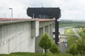 StrÃÂ©py-Thieu boat lift in the Canal du Centre, Wallonia, Belgium