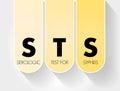 STS - Serologic Test for Syphilis acronym, medical concept background