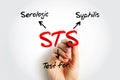 STS - Serologic Test for Syphilis acronym, medical concept background