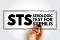 STS - Serologic Test for Syphilis acronym, medical concept background