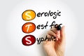 STS - Serologic Test for Syphilis acronym, medical concept background