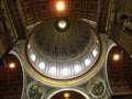St. Peter`s Basilica - Inside View of Dome Vatican City, Italy Royalty Free Stock Photo