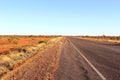 Stuart Highway in the desert countryside, Australia Royalty Free Stock Photo