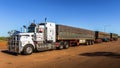 Stuart Highway, road trains on the road between Darwin to Adelaide