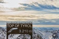 Stubai glacier, top of Tirol Royalty Free Stock Photo
