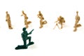 Stubborn Concept - Plastic Army Men Royalty Free Stock Photo