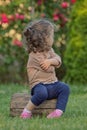 Stubborn little girl Royalty Free Stock Photo