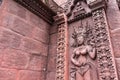 Stucco ancient. Stucco adorn ancient sanctuary. Huay Kaew temple in Lopburi, Thailand