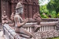 Stucco ancient. Stucco adorn ancient sanctuary. Huay Kaew temple in Lopburi, Thailand