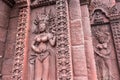 Stucco ancient. Stucco adorn ancient sanctuary. Huay Kaew temple in Lopburi, Thailand