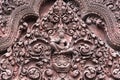 Stucco ancient. Stucco adorn ancient sanctuary. Huay Kaew temple in Lopburi, Thailand